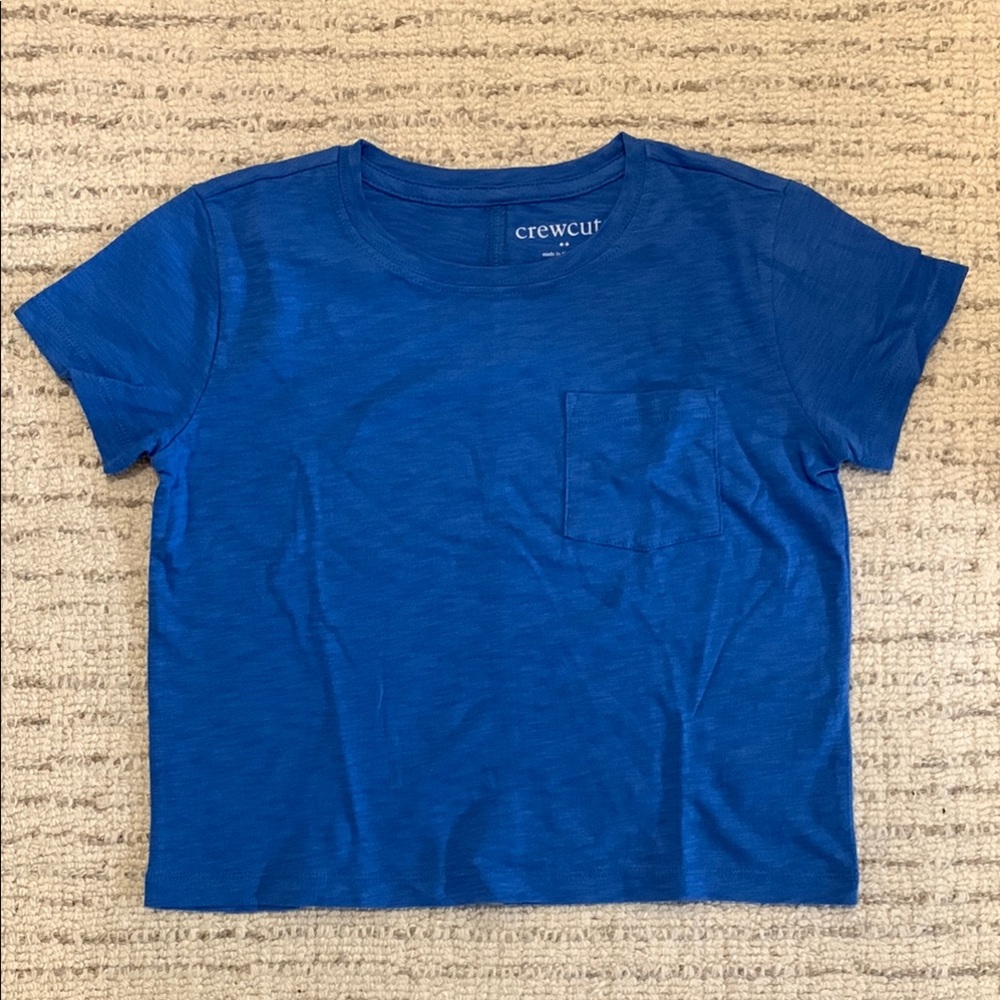Crewcuts girls blue t-shirt - size S (6-7)